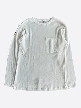 Chrome Hearts White & Red Embroidered Logo Thermal Longsleeve T-Shirt